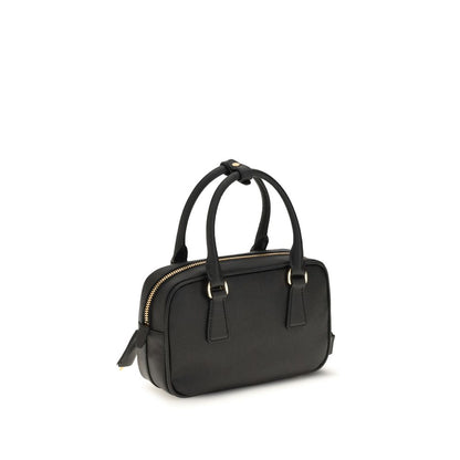 Schwarze Kalbsleder Bos Taurus Handtasche
