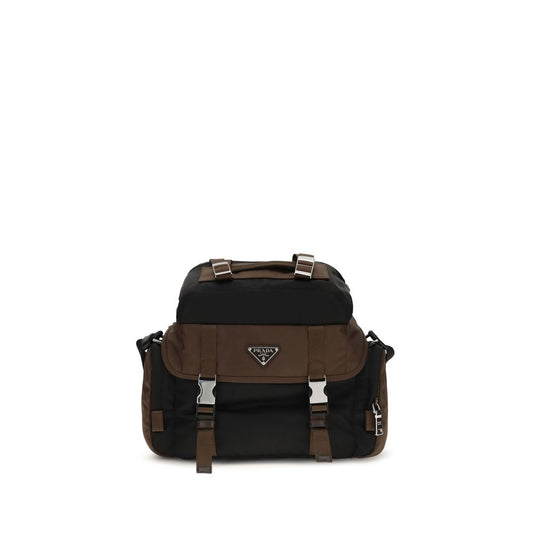 Braune Schultertasche aus recyceltem Polyamid