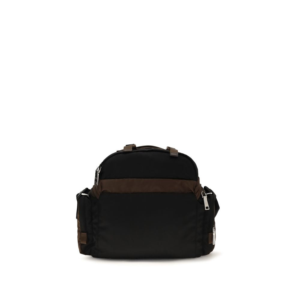 Braune Schultertasche aus recyceltem Polyamid