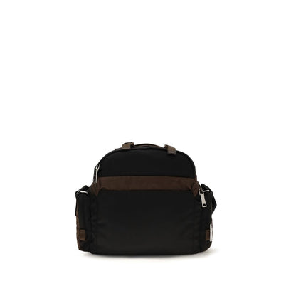 Braune Schultertasche aus recyceltem Polyamid