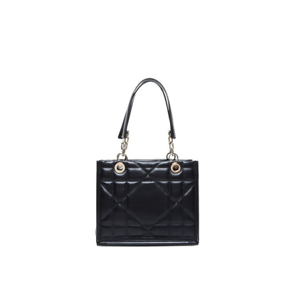 Schwarze Lederhandtasche