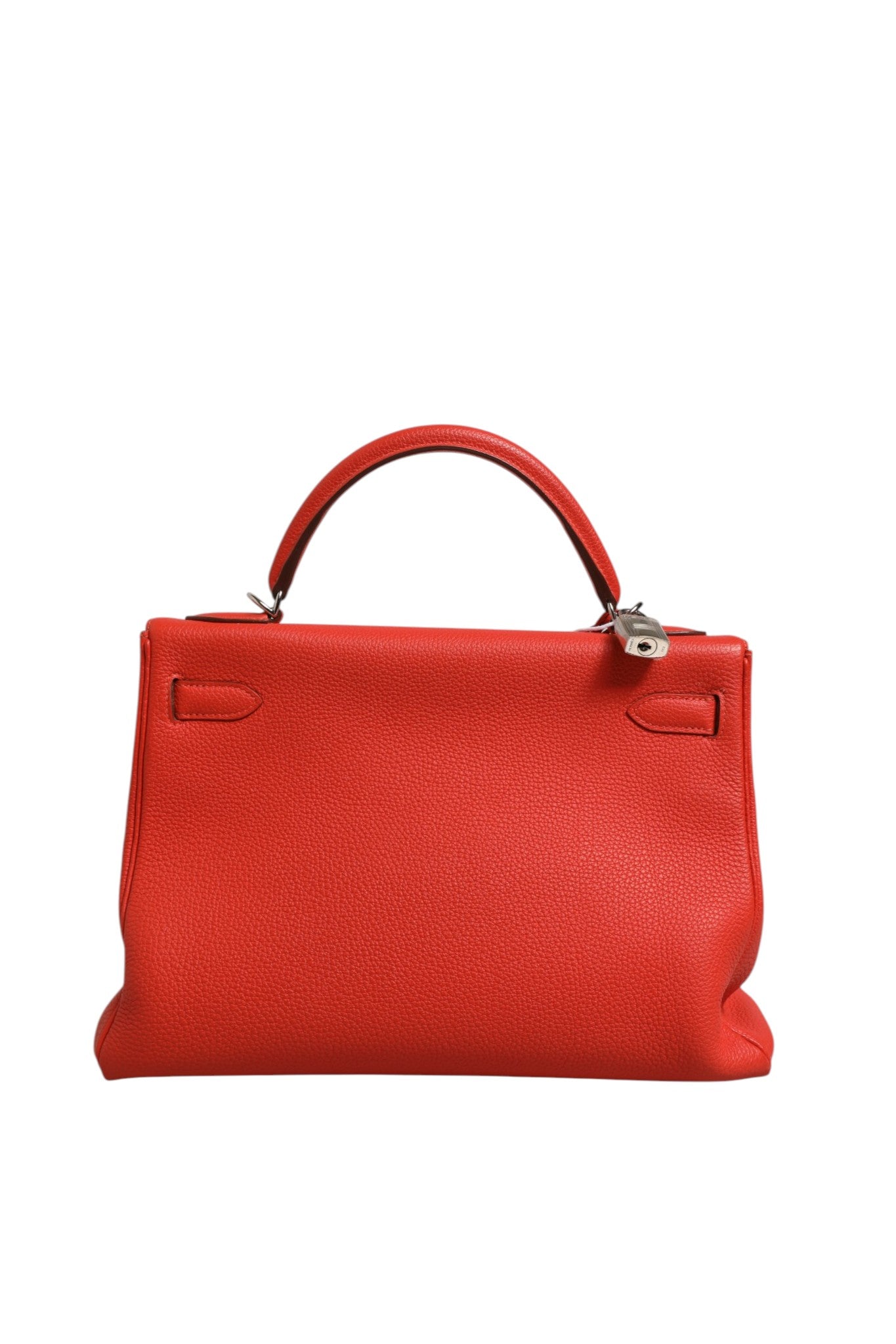Kelly 32 Zweifarbige Handtasche mit Palladium-Hardware