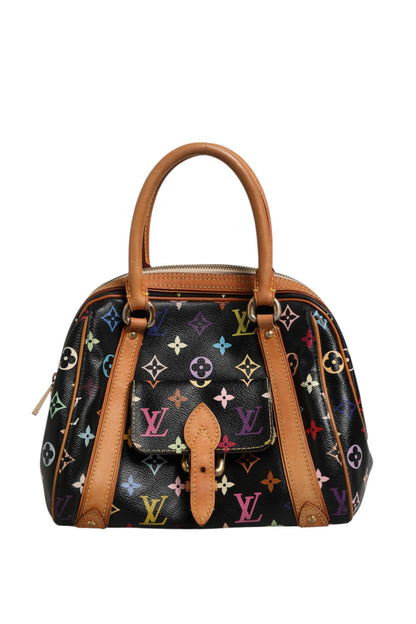 Schwarze Priscilla Handtasche aus Monogram Multicolor Canvas