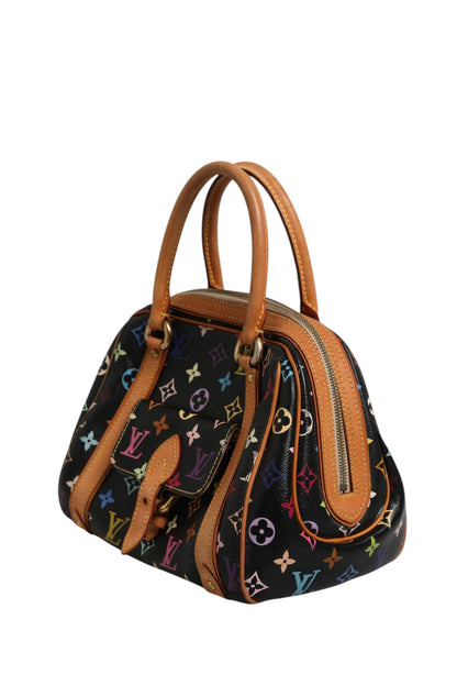 Schwarze Priscilla Handtasche aus Monogram Multicolor Canvas