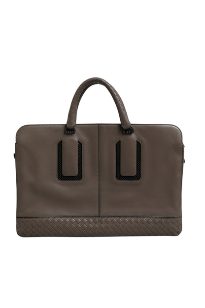 Getaway Intrecciato Leder-Aktentasche