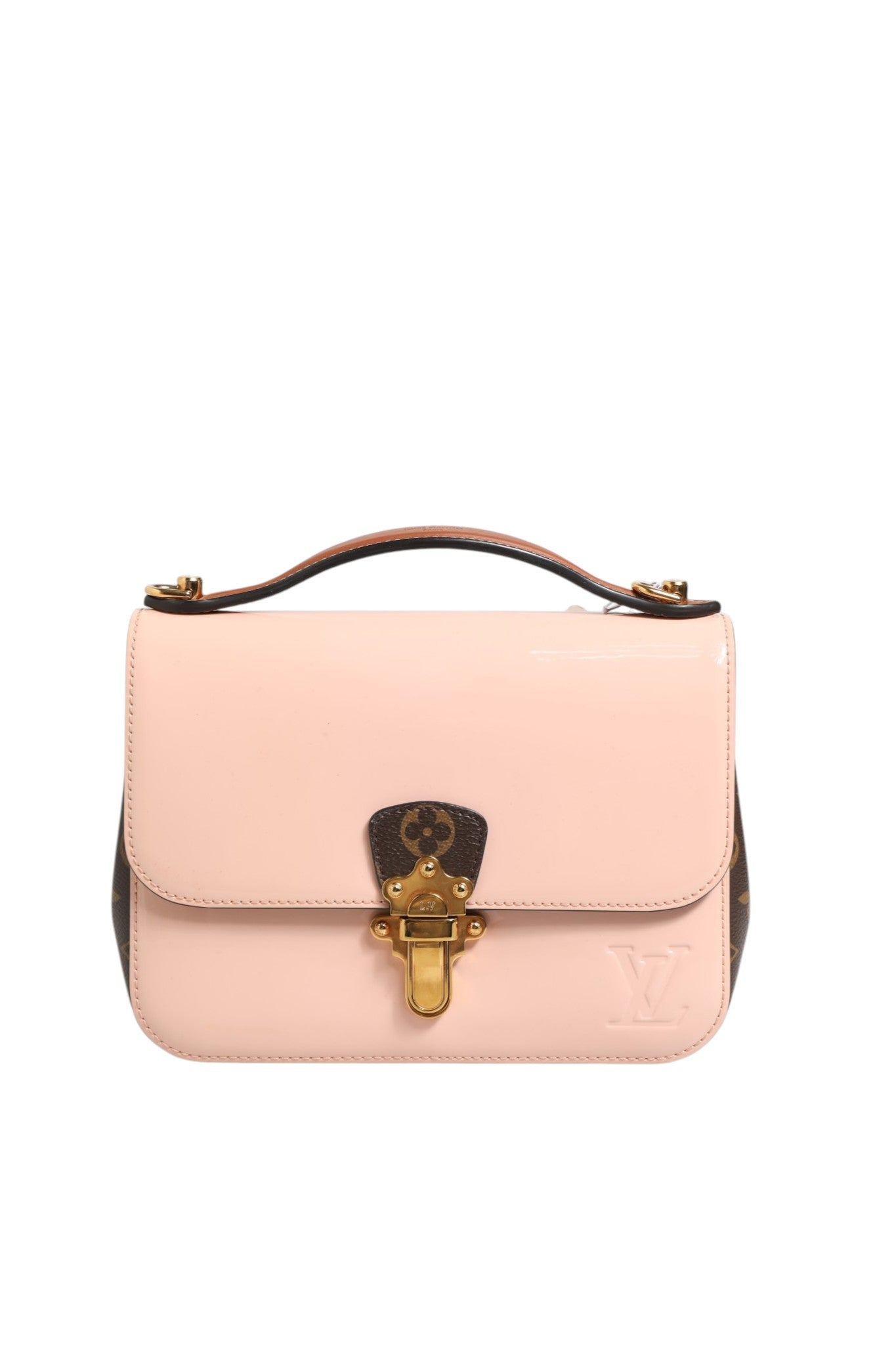 Pink Vernis und Monogram Canvas Cherrywood BB Umhängetasche