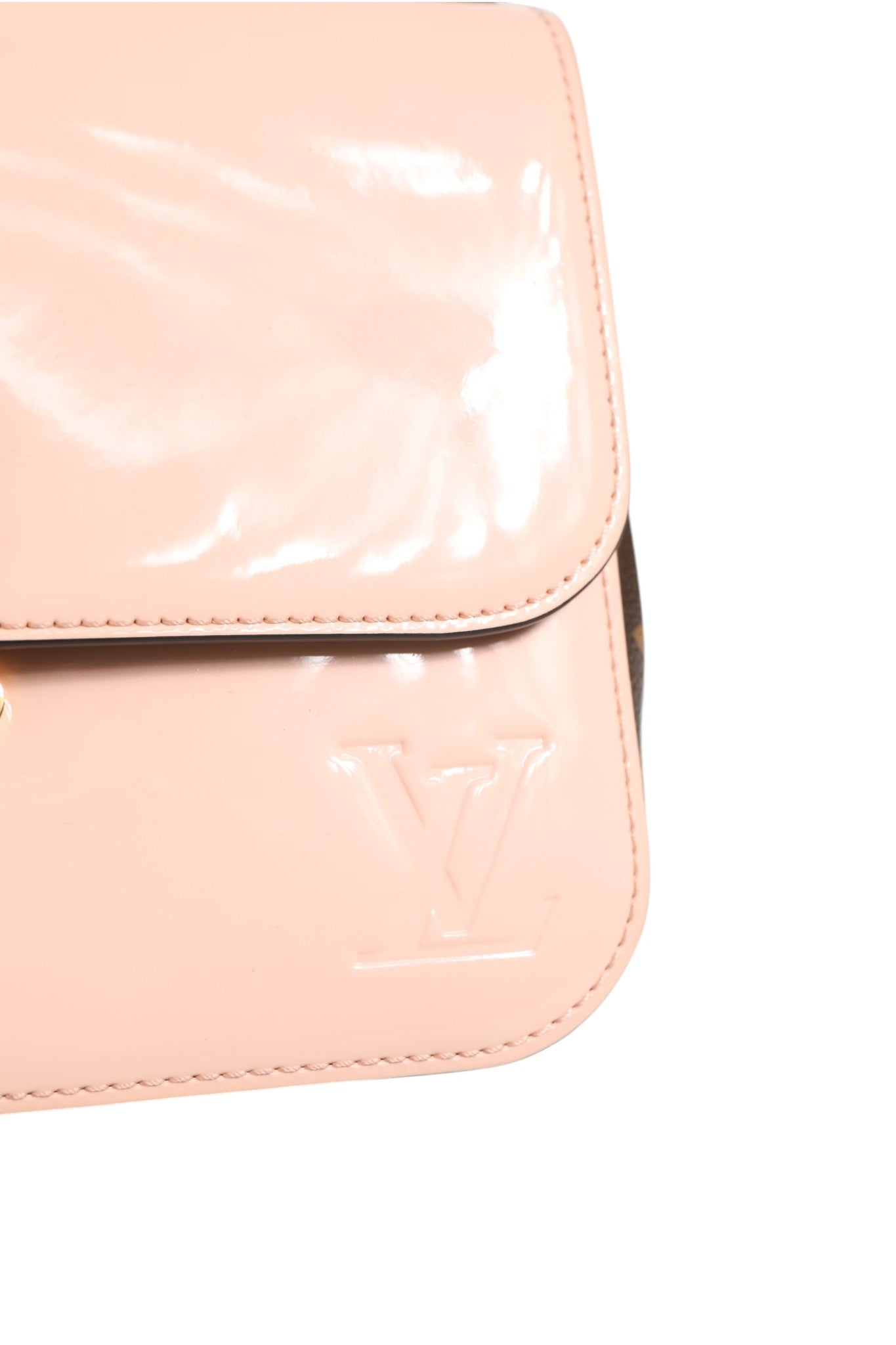 Pink Vernis und Monogram Canvas Cherrywood BB Umhängetasche