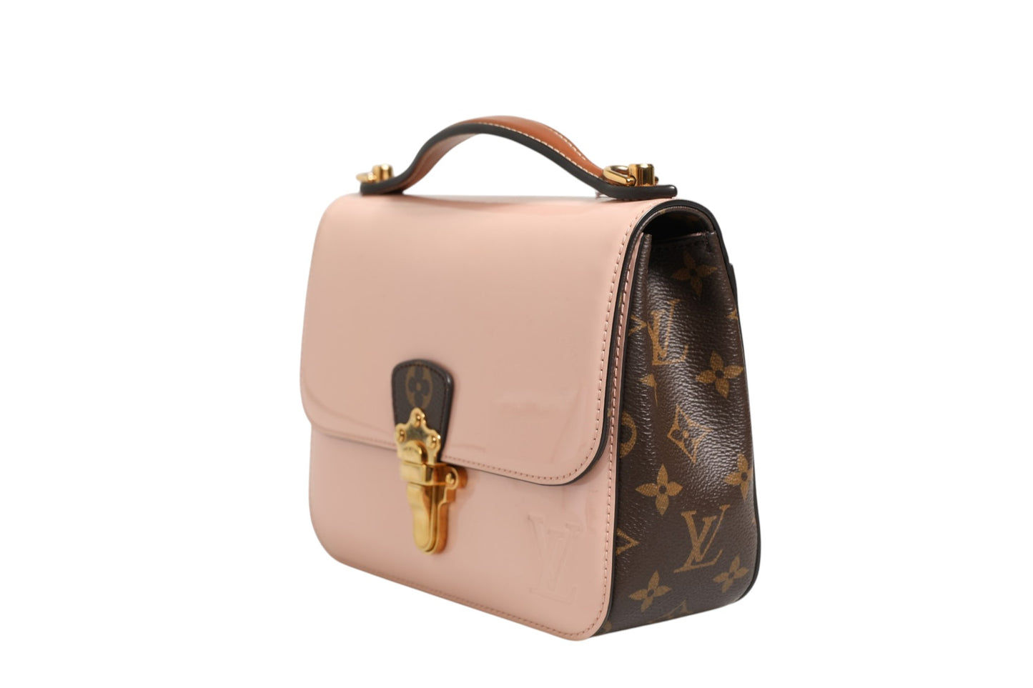 Pink Vernis und Monogram Canvas Cherrywood BB Umhängetasche