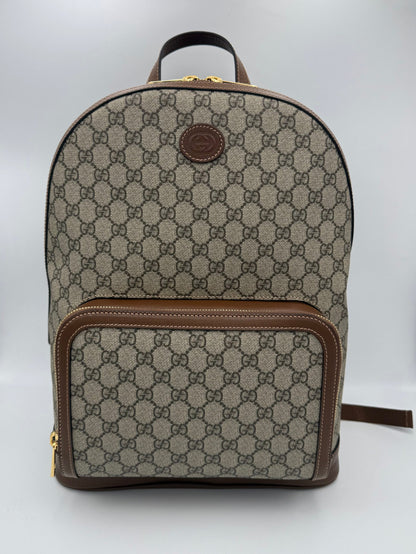 GUCCI GG Supreme und Leder Rucksack