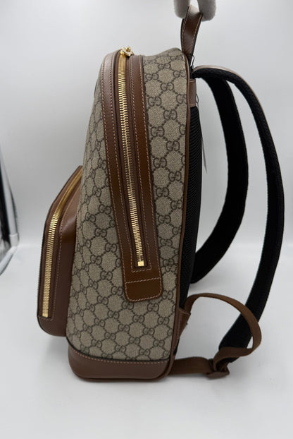 GUCCI GG Supreme und Leder Rucksack