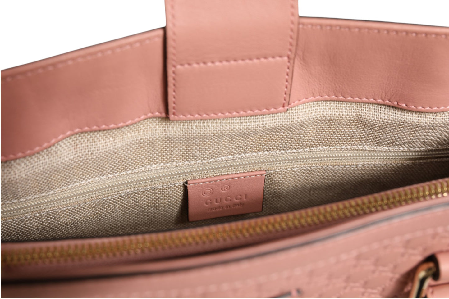Microguccissima Leder Medium Tote Bag