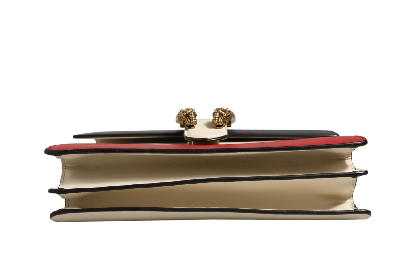 Dionysus Bamboo Henkeltasche aus Leder in Colorblock-Optik