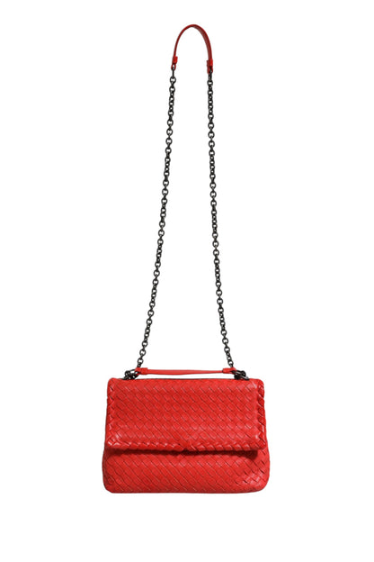 Olimpia Small Intrecciato Leder Schultertasche