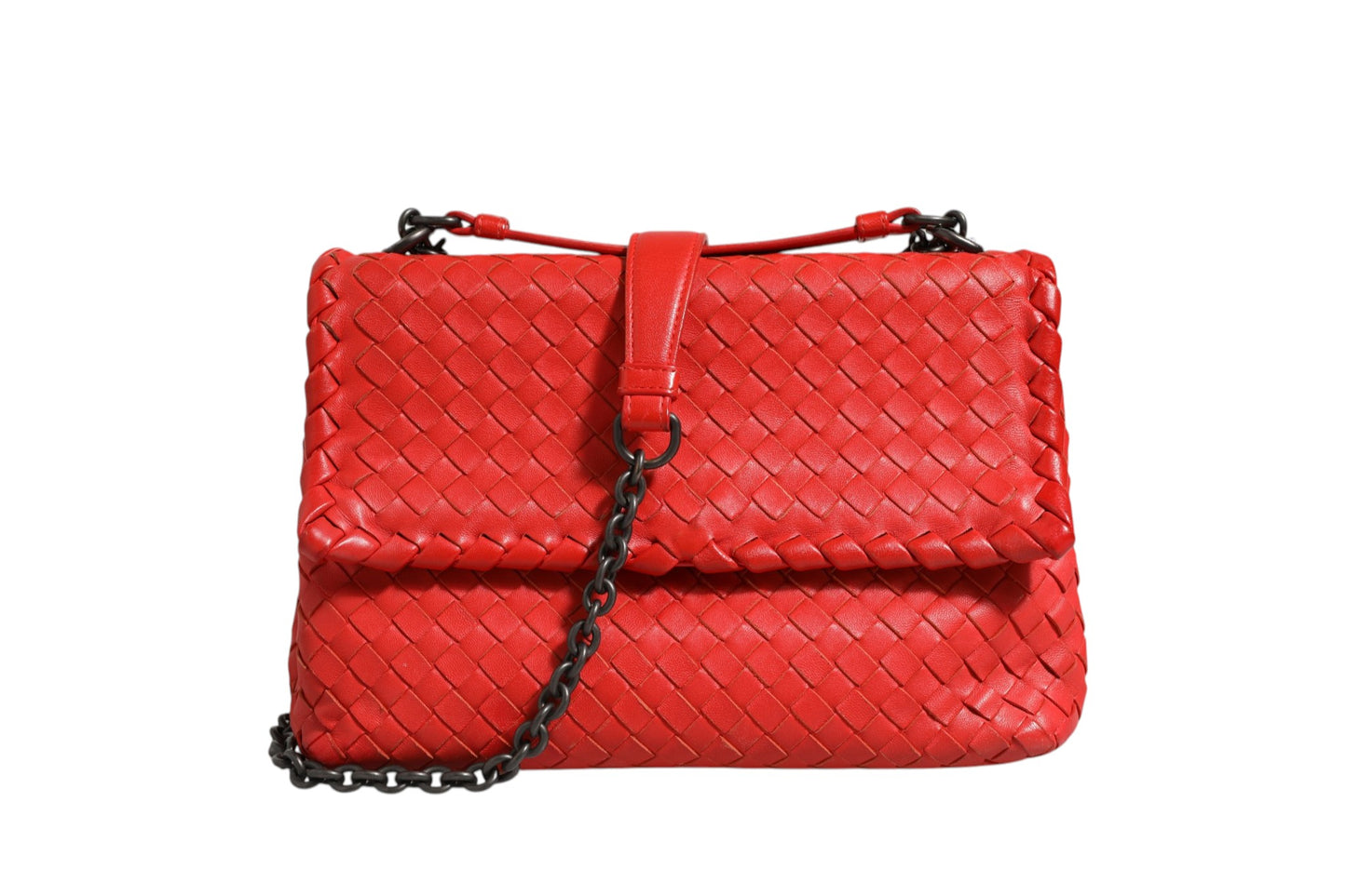 Olimpia Small Intrecciato Leder Schultertasche