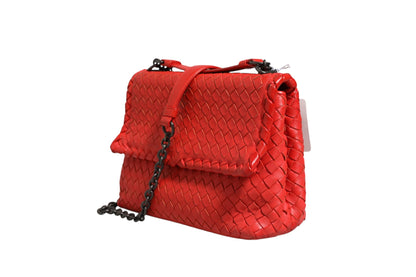 Olimpia Small Intrecciato Leder Schultertasche