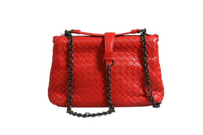 Olimpia Small Intrecciato Leder Schultertasche