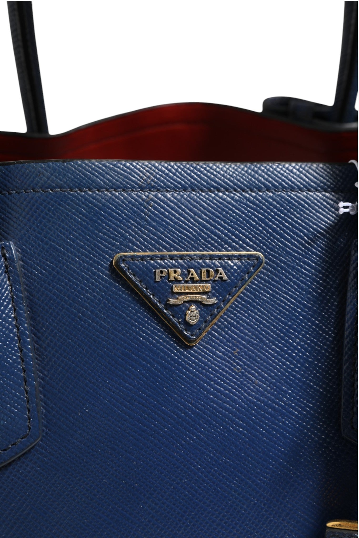 Blaue Saffiano Leder 2-Wege-Tasche