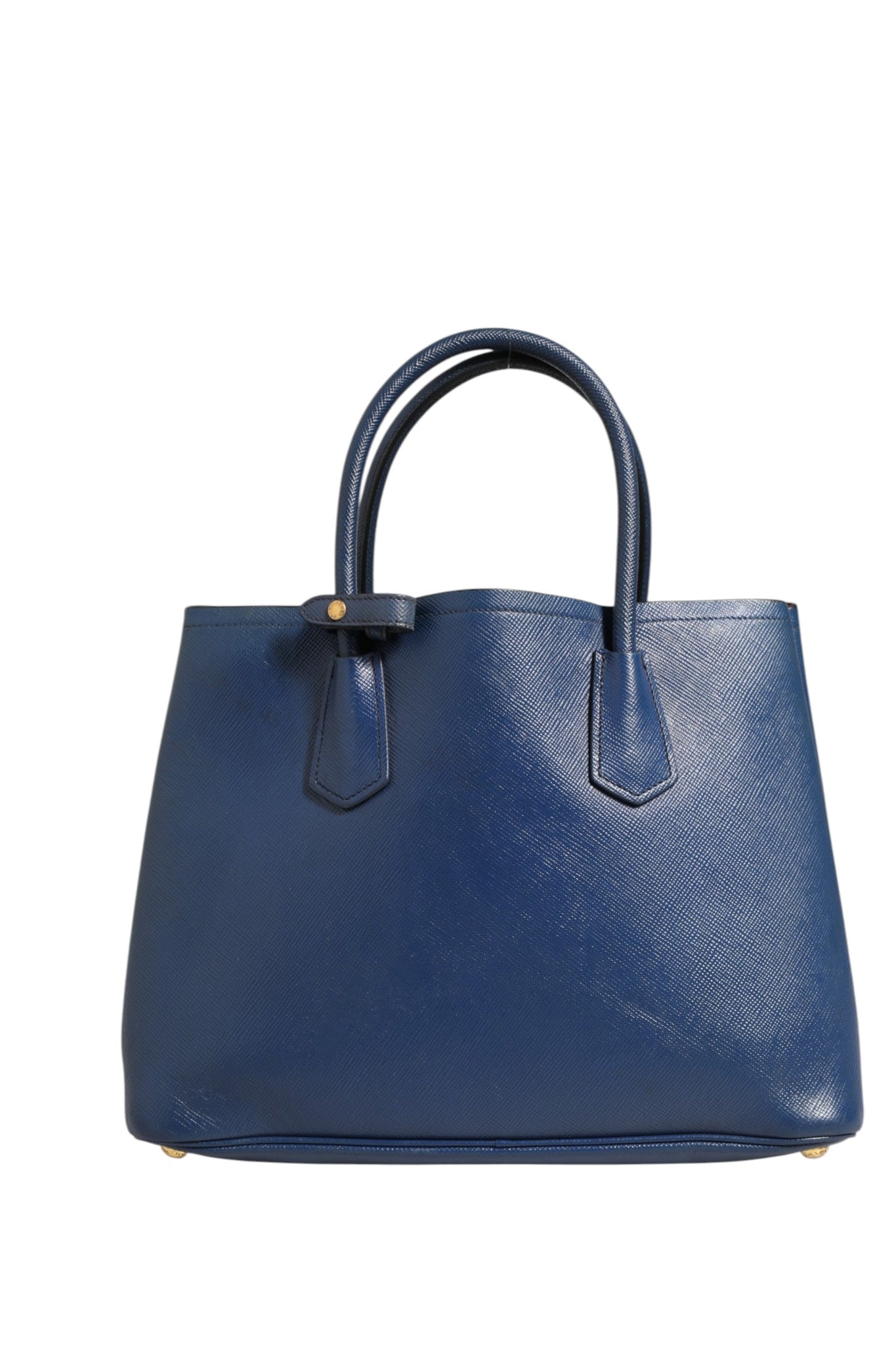 Blaue Saffiano Leder 2-Wege-Tasche