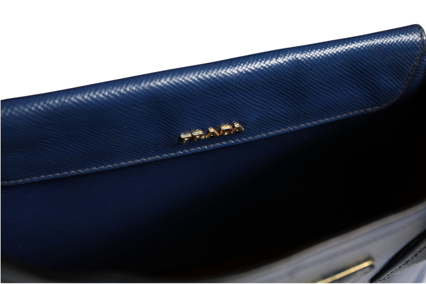 Blaue Saffiano Leder 2-Wege-Tasche