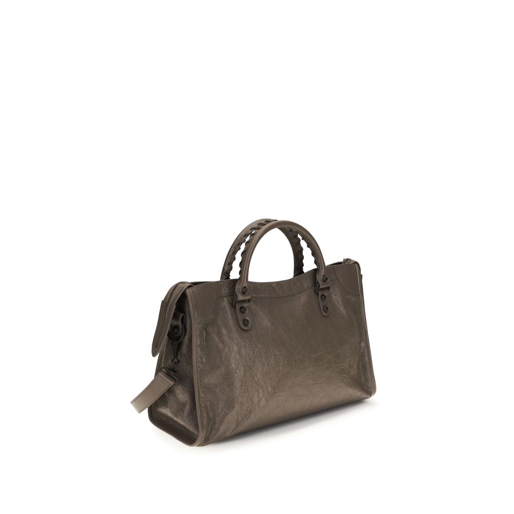 Schultertasche aus zweifarbigem Kalbsleder Bos Taurus