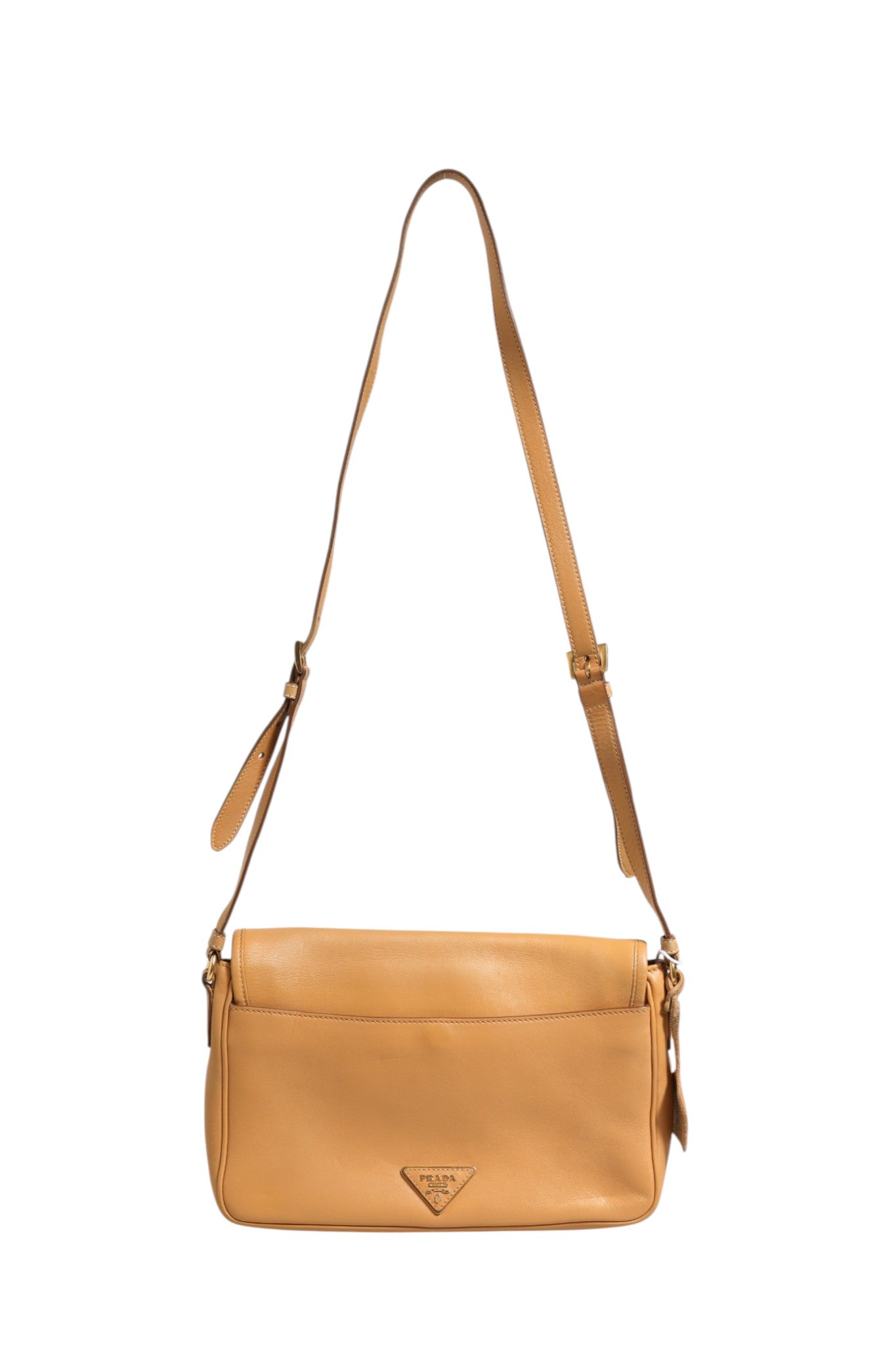 Sidonie Schultertasche aus beigem genarbtem Leder