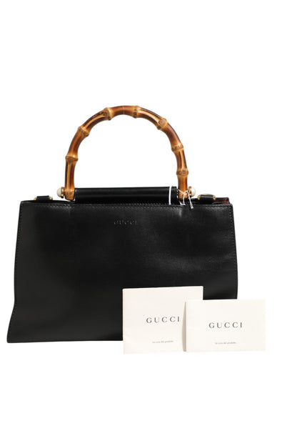 Nymphaea Bamboo Henkeltasche aus Leder