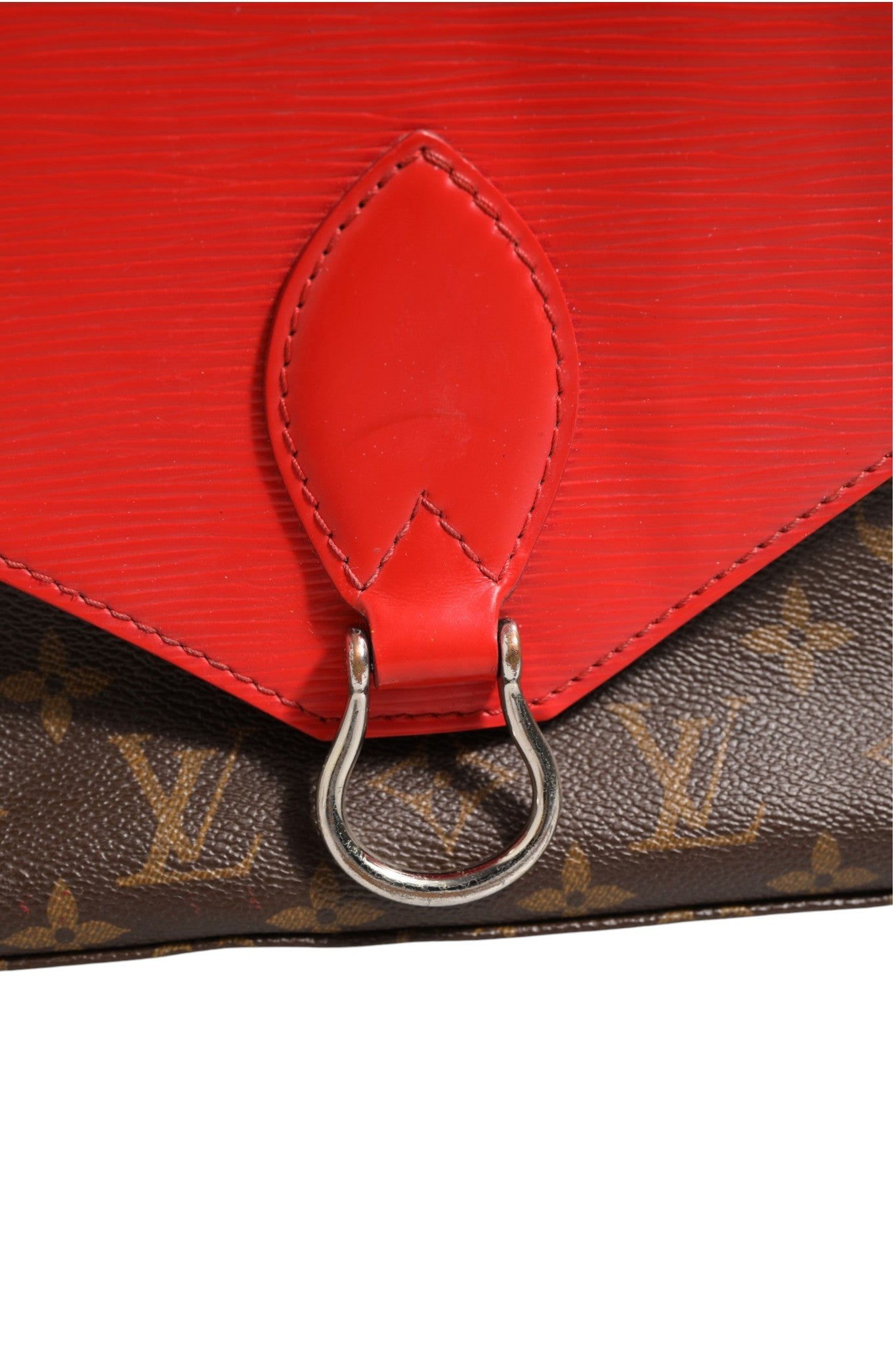 Saint Michel Monogram Epi Schultertasche Coquelicot