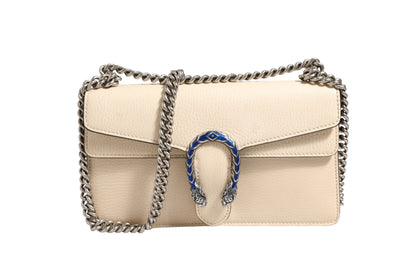 Dionysus Handtasche aus weißem Leder