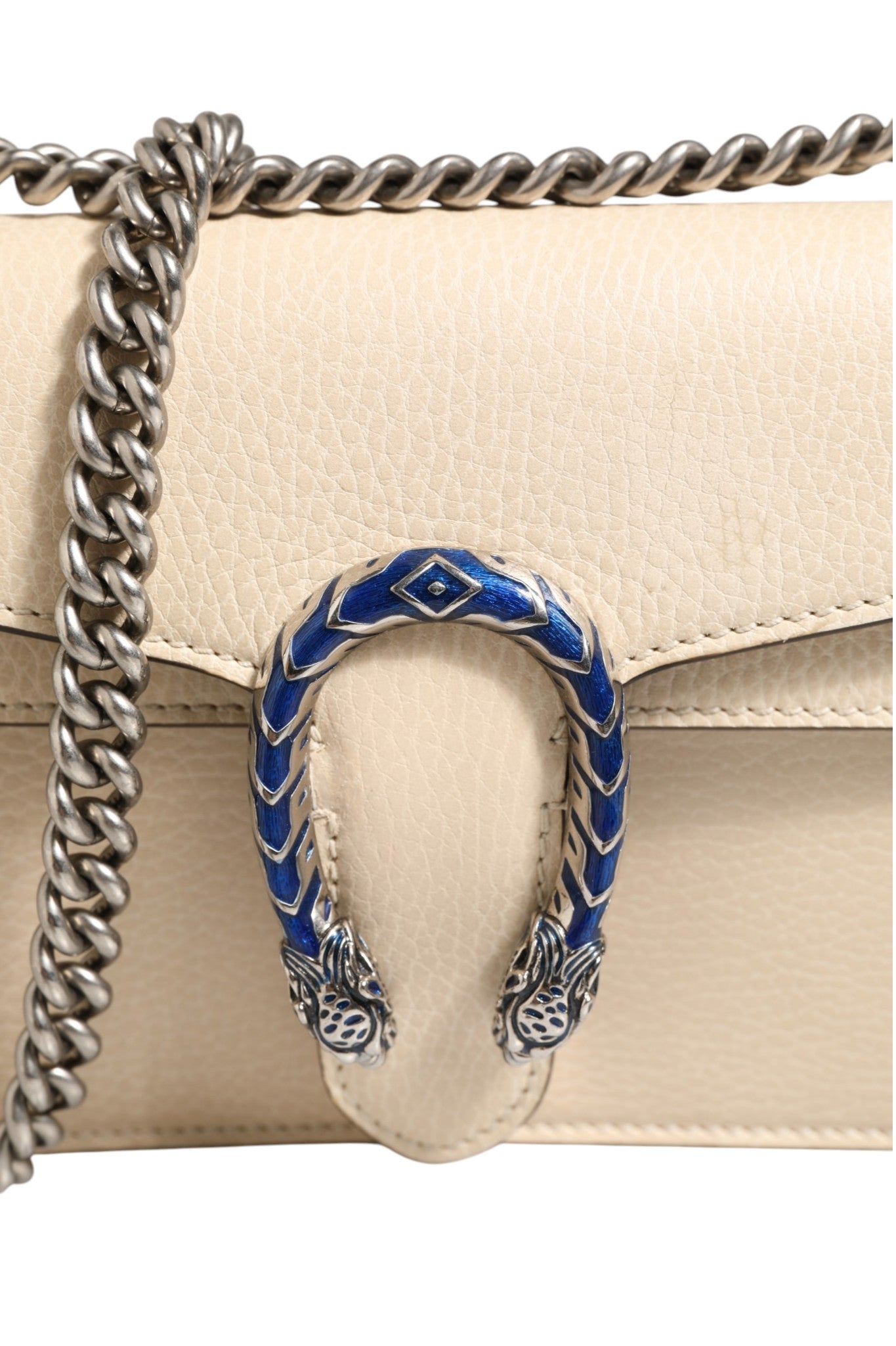 Dionysus Handtasche aus weißem Leder