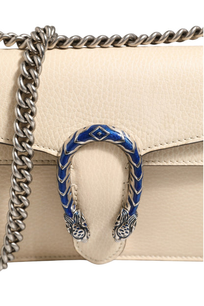 Dionysus Handtasche aus weißem Leder