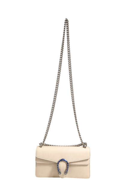 Dionysus Handtasche aus weißem Leder