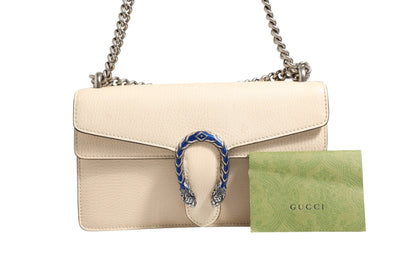 Dionysus Handtasche aus weißem Leder