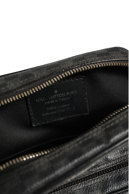 Schwarze Schultertasche Amazon Christopher Nemeth aus Damier Graphite Canvas