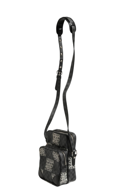 Schwarze Schultertasche Amazon Christopher Nemeth aus Damier Graphite Canvas