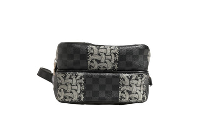 Schwarze Schultertasche Amazon Christopher Nemeth aus Damier Graphite Canvas