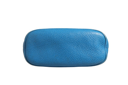 Blaue Leder-Dome-Handtasche