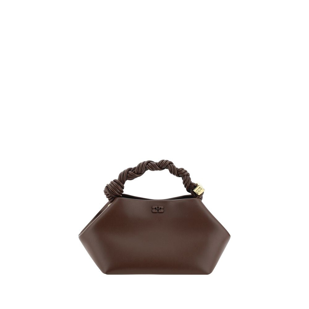 Ganni Bou Mini Handtasche aus braunem Kalbsleder Bos Taurus