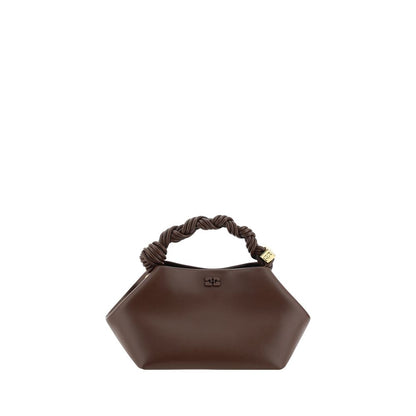 Ganni Bou Mini Handtasche aus braunem Kalbsleder Bos Taurus