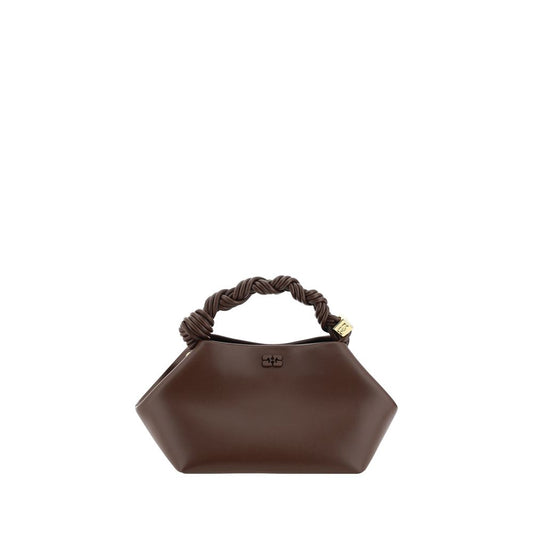 Ganni Bou Mini Handtasche aus braunem Kalbsleder Bos Taurus