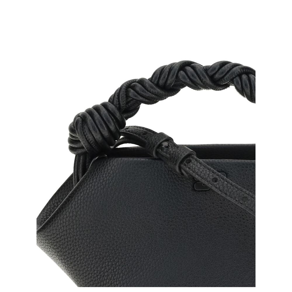 Schwarze Handtasche aus recyceltem Polyester