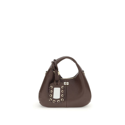 Braune Handtasche aus recyceltem Polyester