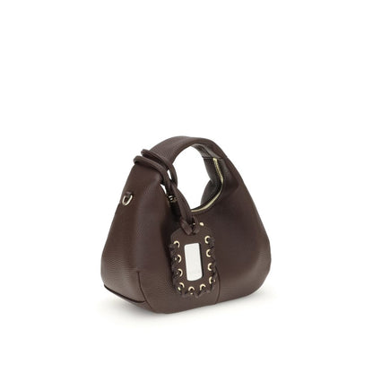 Braune Handtasche aus recyceltem Polyester