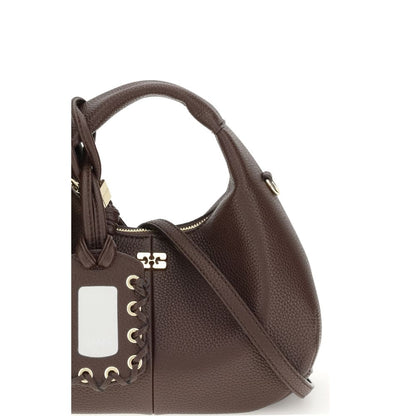 Braune Handtasche aus recyceltem Polyester