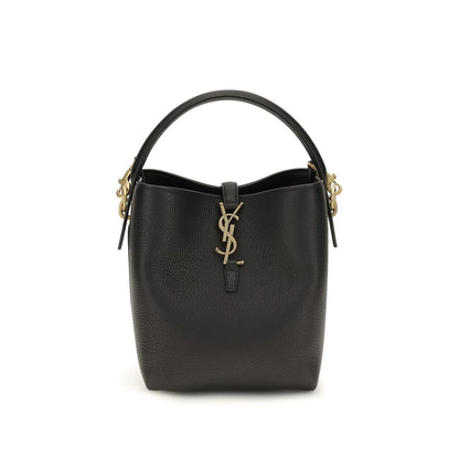 Schwarze Kalbsleder Bos Taurus Bucket Bag
