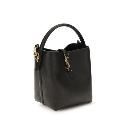 Schwarze Kalbsleder Bos Taurus Bucket Bag
