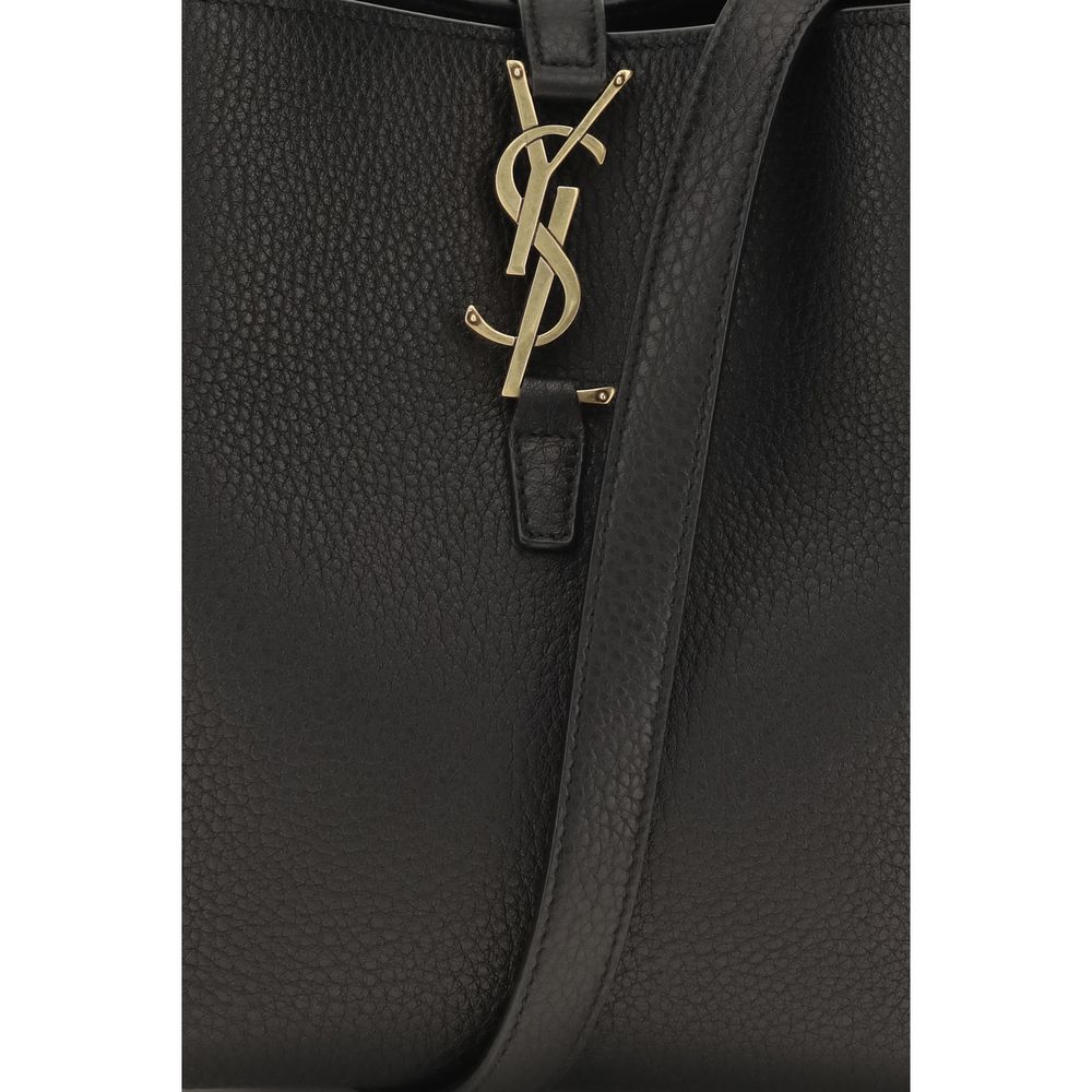 Schwarze Kalbsleder Bos Taurus Bucket Bag