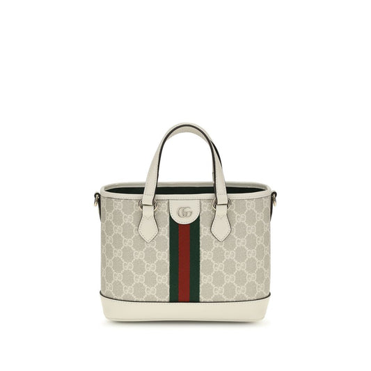 Weiße Stoff-Schultertasche
