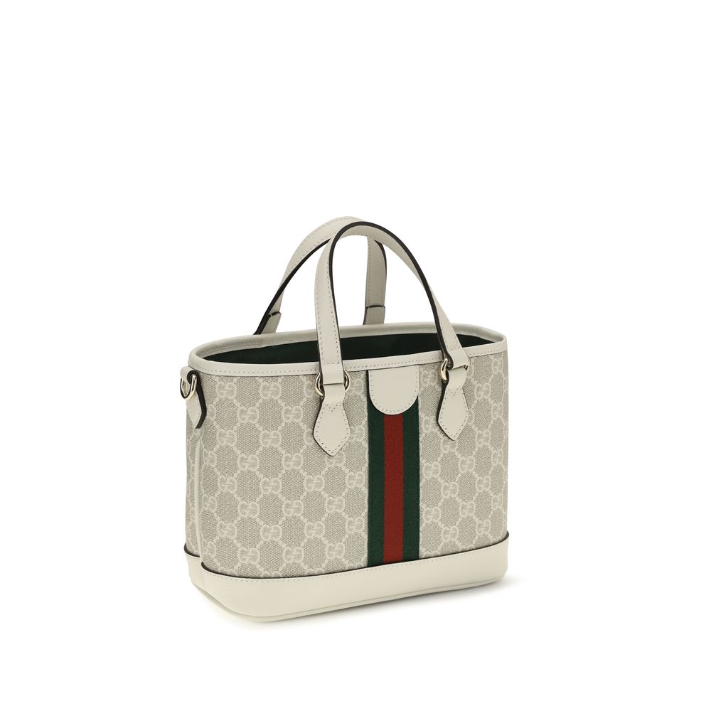 Weiße Stoff-Schultertasche