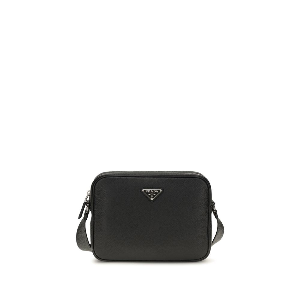 Schwarze Bos Taurus Kalbsleder Schultertasche
