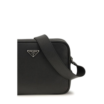 Schwarze Bos Taurus Kalbsleder Schultertasche
